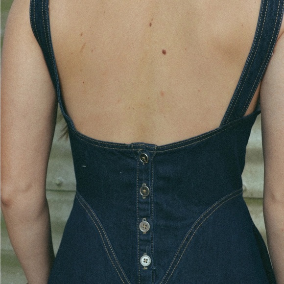Stylish Dark Blue Denim Dress - Picture 7 of 16